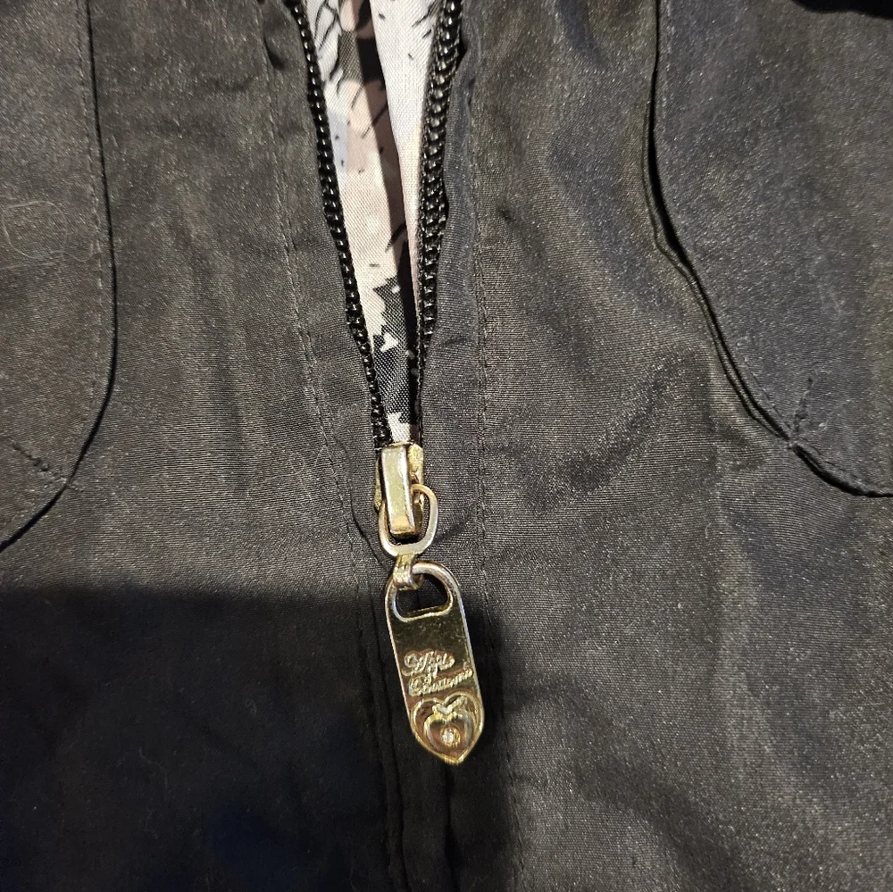 Y2K Apple Bottoms Outerwear Black Fitted Puffer Jacket Nelly Gold Hardwear M - Picture 8 of 11